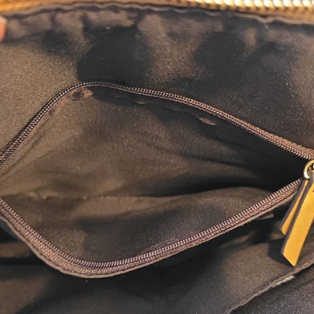 Liz Claiborne Patterned Brown Satchel - Picture 7 of 8